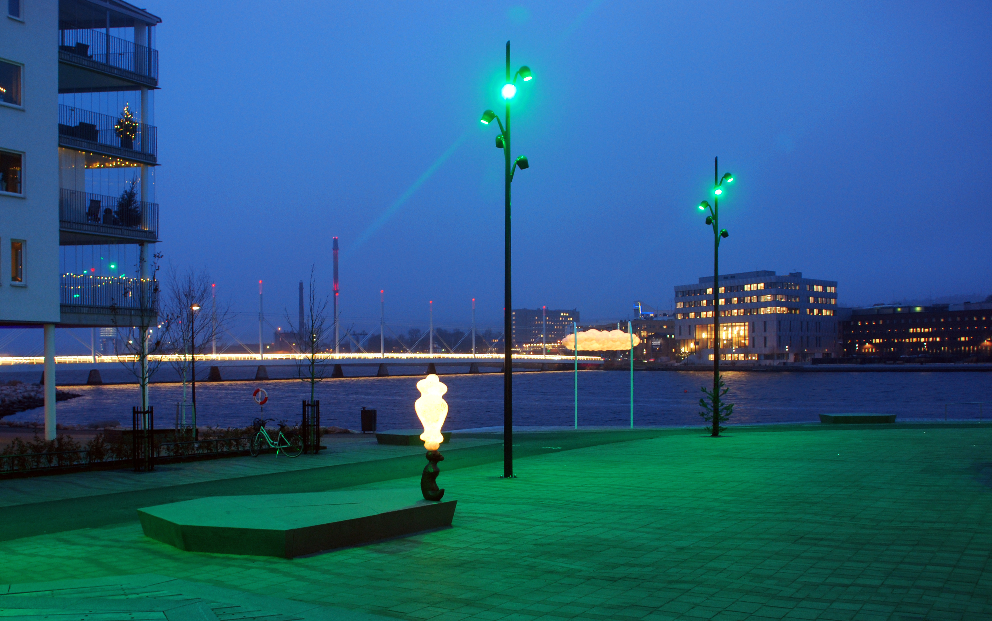 Selux Exterior Lighting - Olivio LED- street lighting - light quality - Waterfront - Jönköping