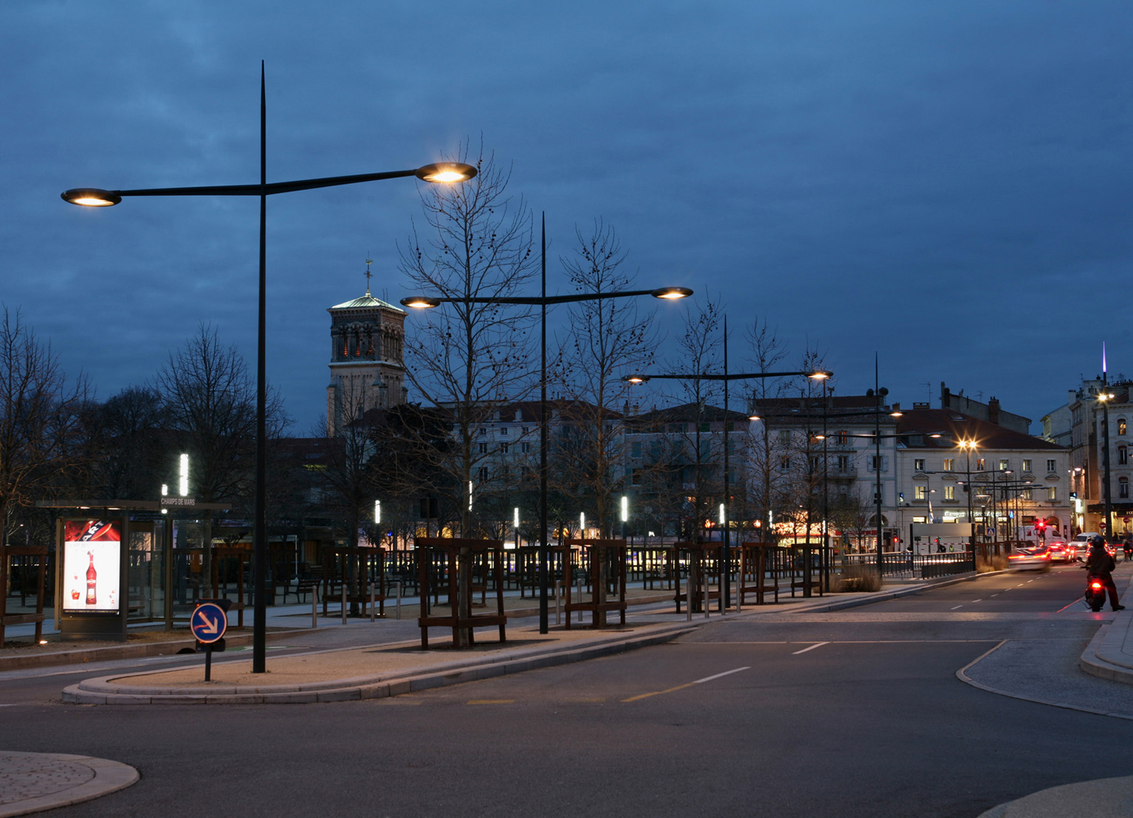 Eclairage public résidentiel LED, poteau mat éclairage, lampadaire extérieur, Les Grands Boulevards Valence