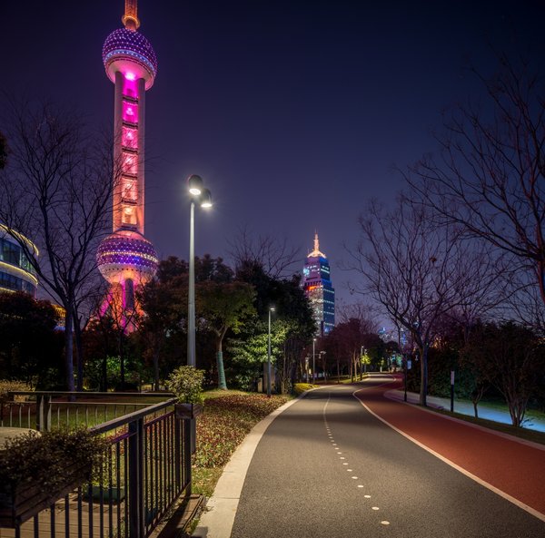Selux LED Lighting - Olivio system luminaire - The East Bund Waterfront - Shanghai