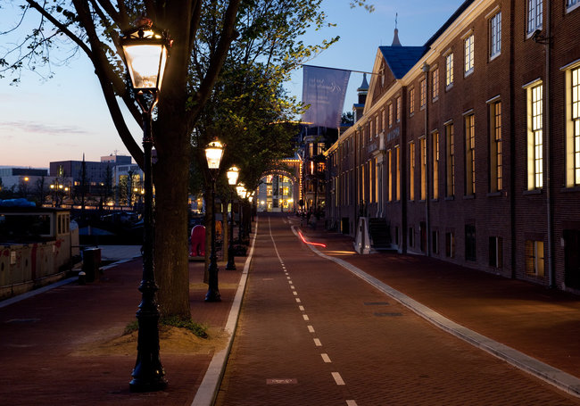 Eclairage public résidentiel LED, poteau mat éclairage, lampadaire extérieur, Lanternes le Long des Canaux Amsterdam