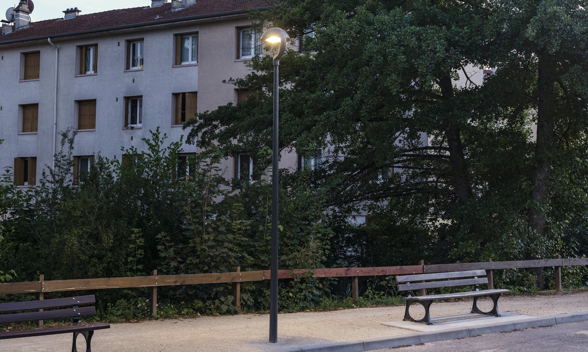 Éclairage des rues de Bourg en Bresse avec les lampadaires LED Bilbo
